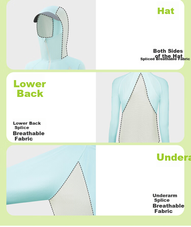 Beneunder Kids UV Protection Jacket Unisex Breathable Sunproof Coat AS983 Frosty White Size 110 16