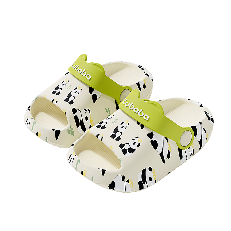 Pig Daddy Kids Clog Shoes Boys Summer Indoor Home Bath Non-Slip Girls Toddler Wearable Sandals Off-White Size 13