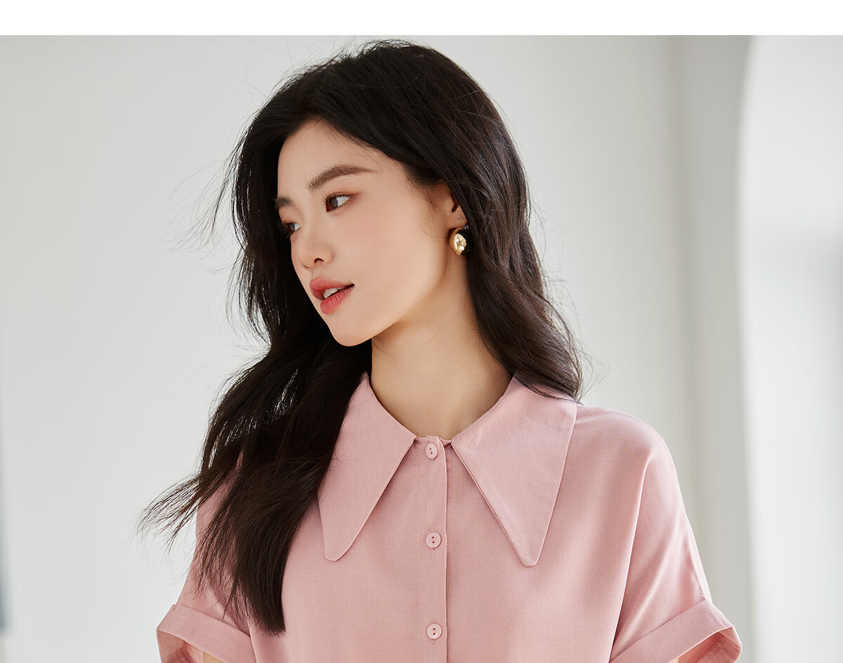 Taxiang Long-Sleeve Shirt for Women, Retro Design, Simple Blouse, Versatile for Commuting, Chiffon Top, Cardigan T143C2003 25