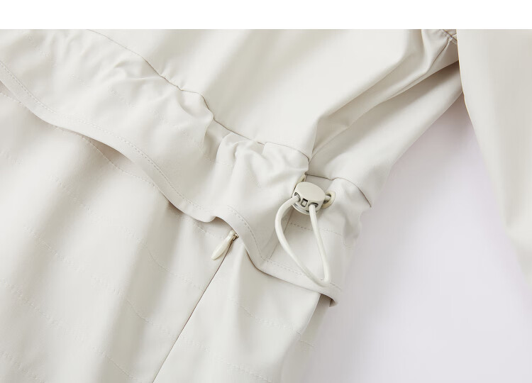 Demana [Three-Proof Black Technology] Spring Outdoor Wind Ribbed Collar Drawstring Sleeve Tab Petite Waist-Cinching Women's Jacket 13