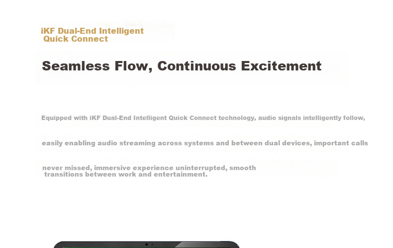 IKF Ling [Suzuka Chiba Collaboration] Over-Ear Bluetooth Headphones Wired and Wireless Anime Gaming Sound Localization 56dB Noise Cancelling Head Tracking Smoke Gray 45
