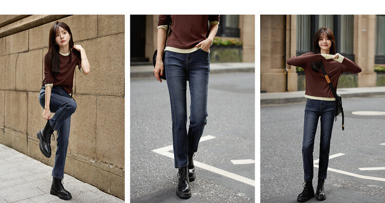 Mt Walking Leg Spirit Autumn Vintage Cloud Cotton Split Skinny Petite Women's Jeans 4