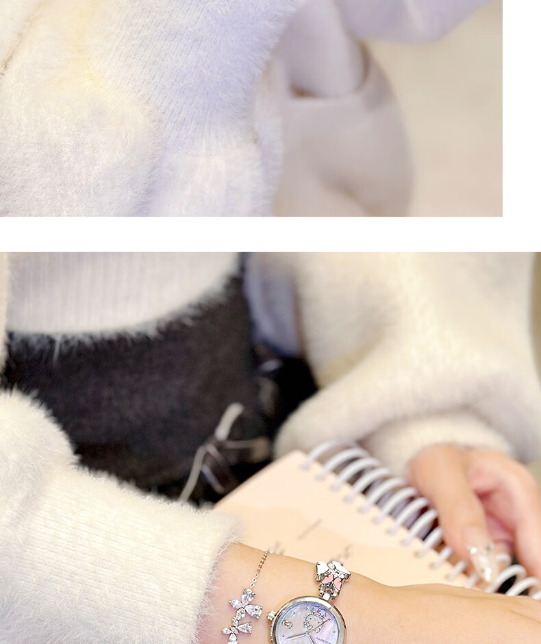 ZGO Sanrio Hello Kitty Women's Butterfly Bracelet Watch Student High School Valentine's Day Gift for Girlfriend 15
