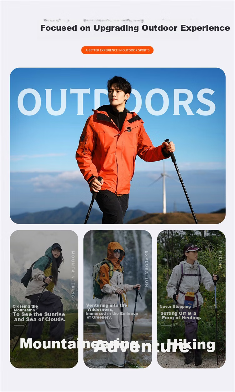 CAMEL Hiking Trekking Pole Outdoor Lightweight Portable Telescopic Multifunctional Mountaineering Equipment Walking Stick 2SA7D41-1D Blue 2