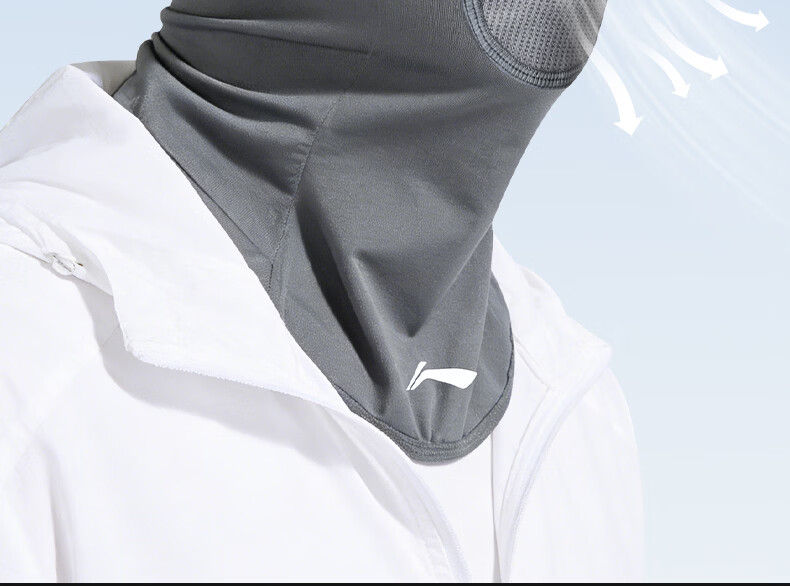 Li-Ning Sun Protection Head Cover Face Mask Unisex Cycling Summer Ice Silk Neck Gaiter Full Face Windproof Dustproof Riding Mountaineering Fishing Gear 12