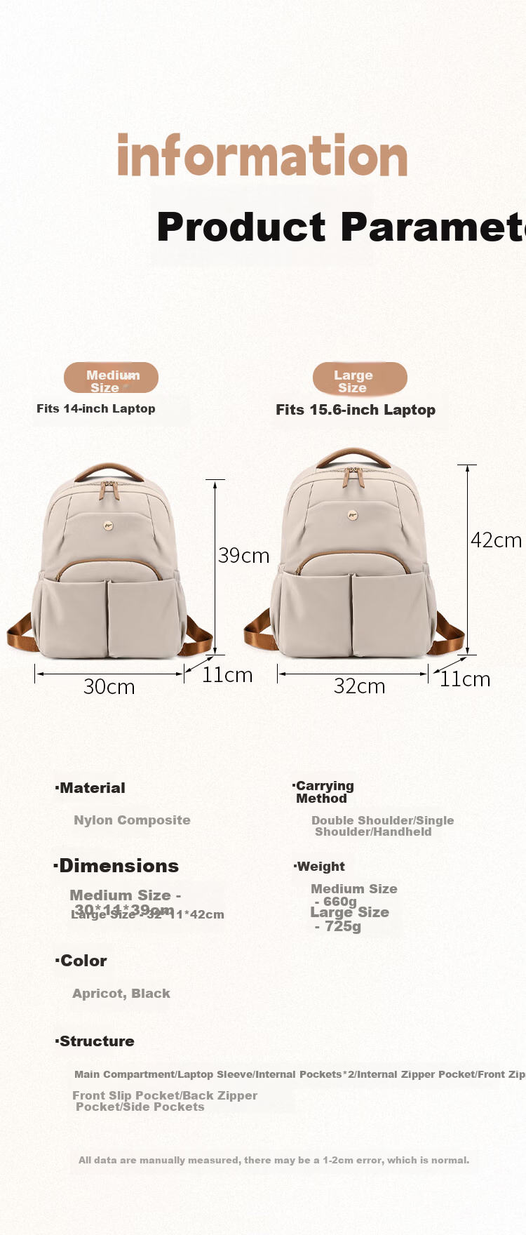 SHOULDCAT Women's Lightweight Backpack Large Capacity 15-inch Laptop Bag Travel Commuter Business Trip Gift for Girlfriend 12