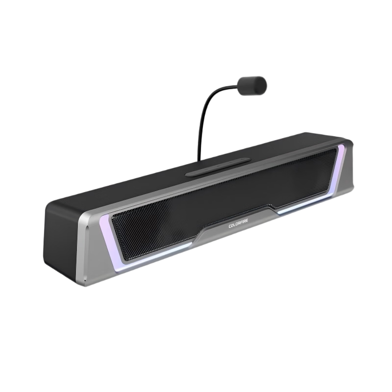 COLORFIRE Gaming Desktop Soundbar Speaker for PC Laptop with RGB Lighting, Detachable Microphone, Bluetooth 5.3, CF400