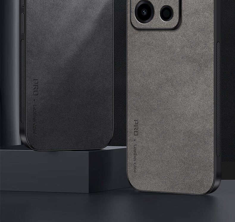 Shangsu Compatible OnePlus Turbo6 Phone Case 1+ Turbo6 Protective Cover Shockproof Full Coverage Soft Case Minimalist Business Style Sheepskin Leather Shell for Men and Women Black 2