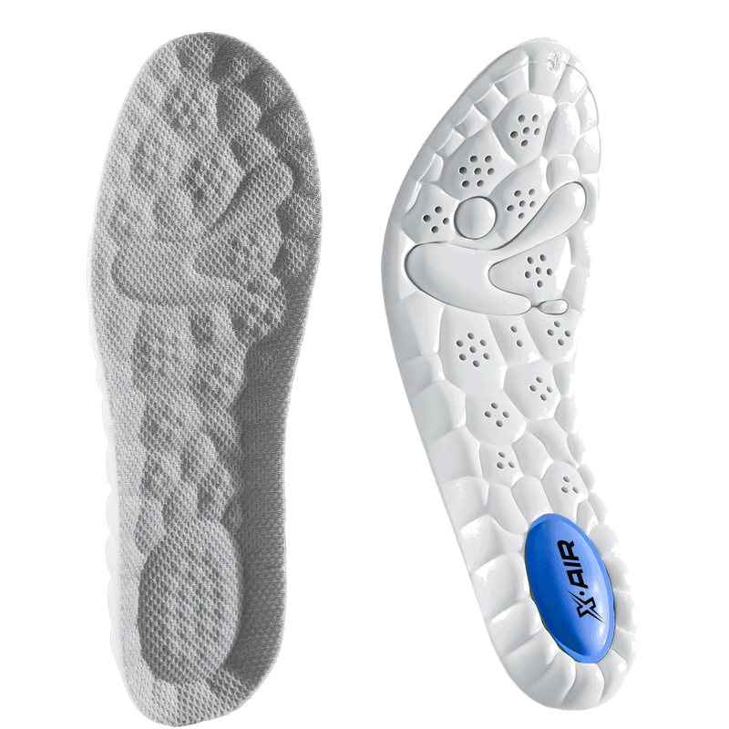 Oriental Footprint 2 Pairs Men's Ultra-Soft Breathable Sweat-Absorbing Odor-Resistant Comfortable Sports Insoles for Long Standing Women Size 35-36