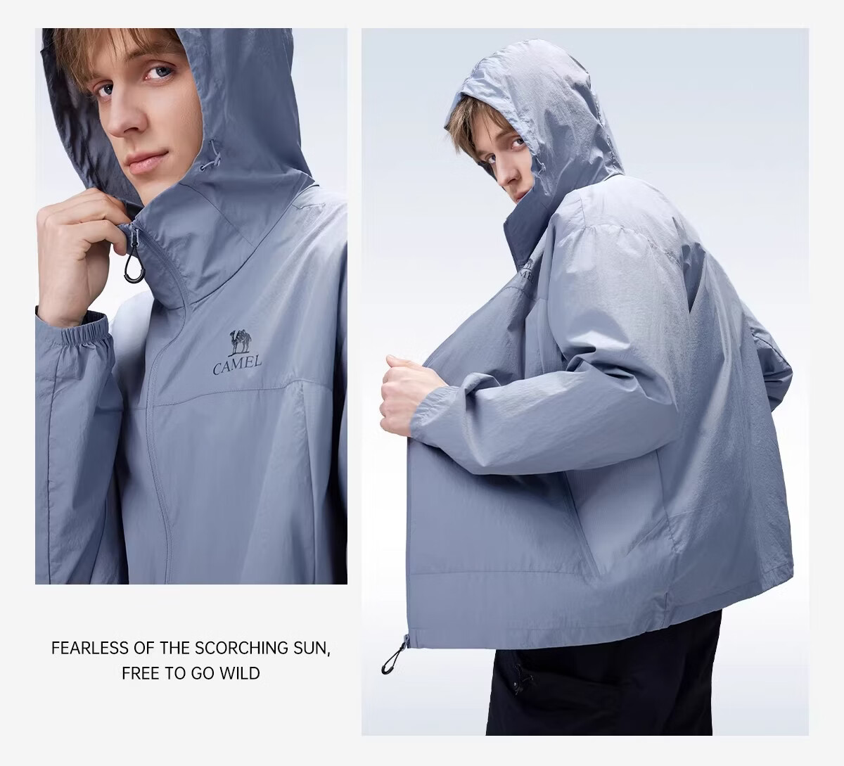 CAMEL Outdoor Original Yarn Sun Protection Jacket Women 2026 Spring Summer New Cool Breathable Water-Repellent Coat Sun Protection Clothing Men G023 45