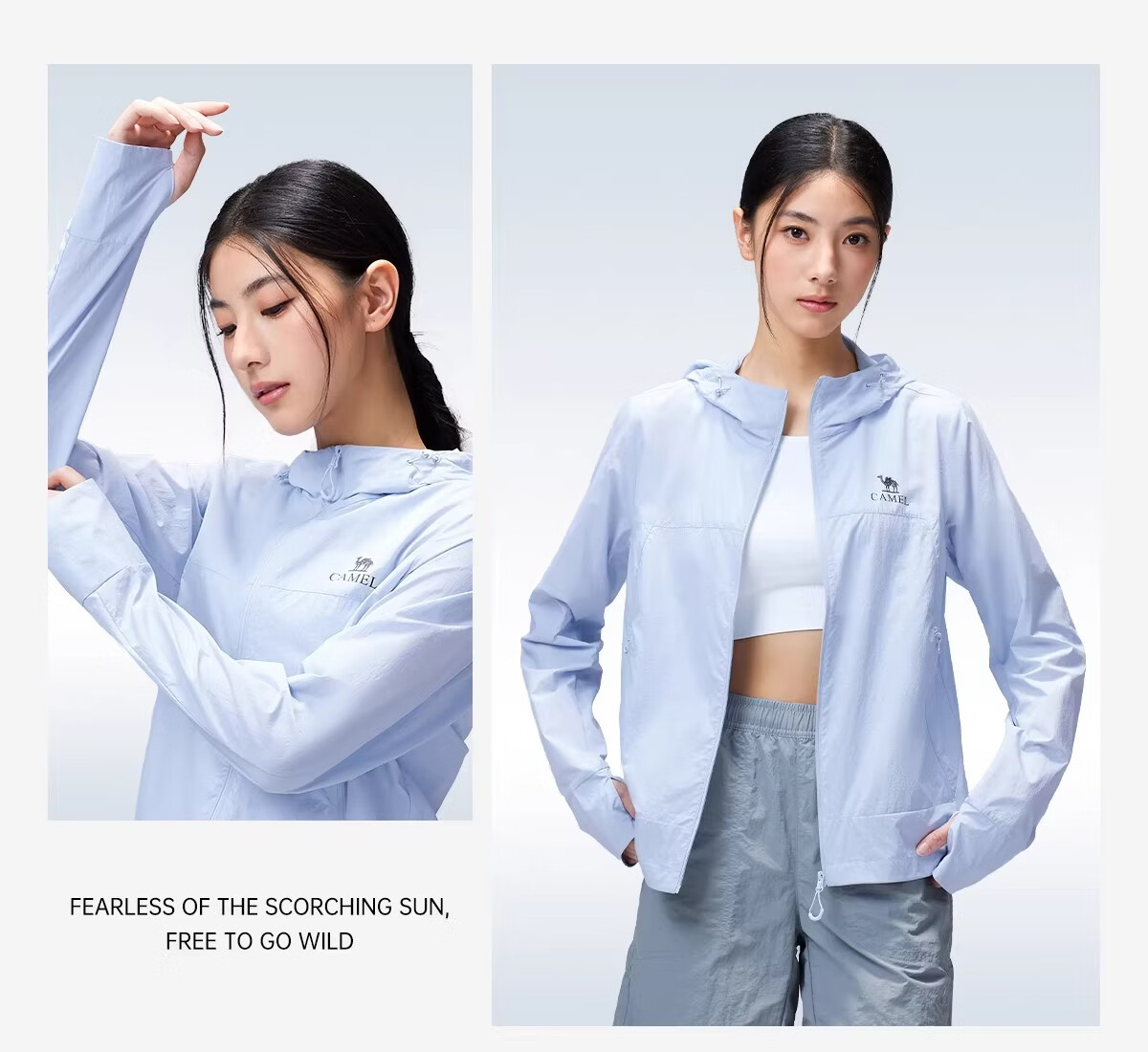 CAMEL Outdoor Original Yarn Sun Protection Jacket Women 2026 Spring Summer New Cool Breathable Water-Repellent Coat Sun Protection Clothing Men G023 32
