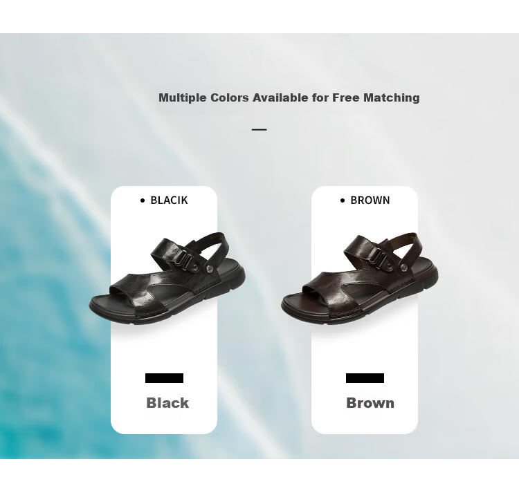 Goldlion Men's Summer Comfortable Lightweight Casual Sandals Two-in-One Beach Shoes G596520043AAF Black Size 43 9