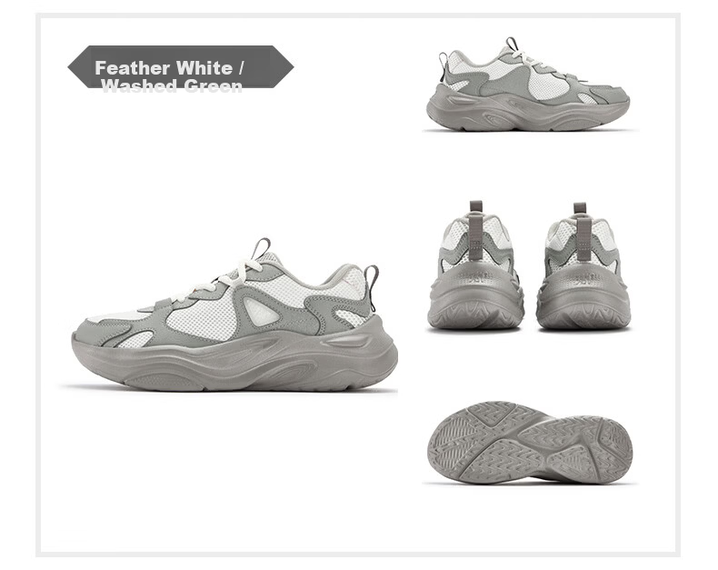 361° Women's Sports Shoes Spring Summer New Thick Sole Cushioning Commuter Retro Casual Dad Sneakers 682616762-1 26
