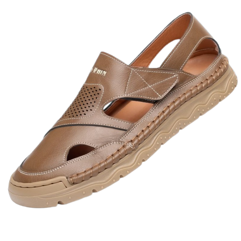 Jingzhenlianggong New Casual Sandals High-Grade Ultra-Soft Men's Breathable Sandals Wear-Resistant Non-Slip Yellow [Classic Model] Size 42