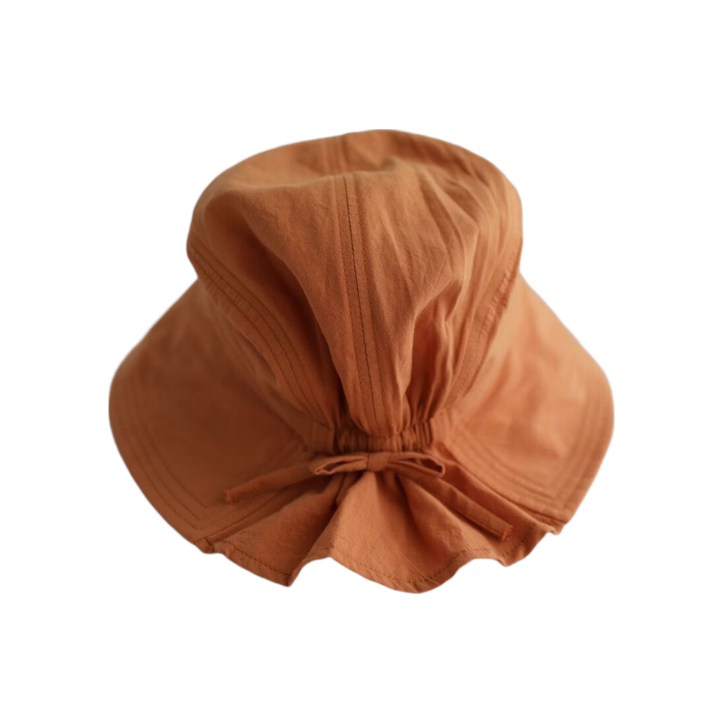 Lagur Casual Lightweight Breathable Cotton Japanese Style Fisherman Hat Women Summer Sun Protection Sunshade Cap Spring Pink Orange