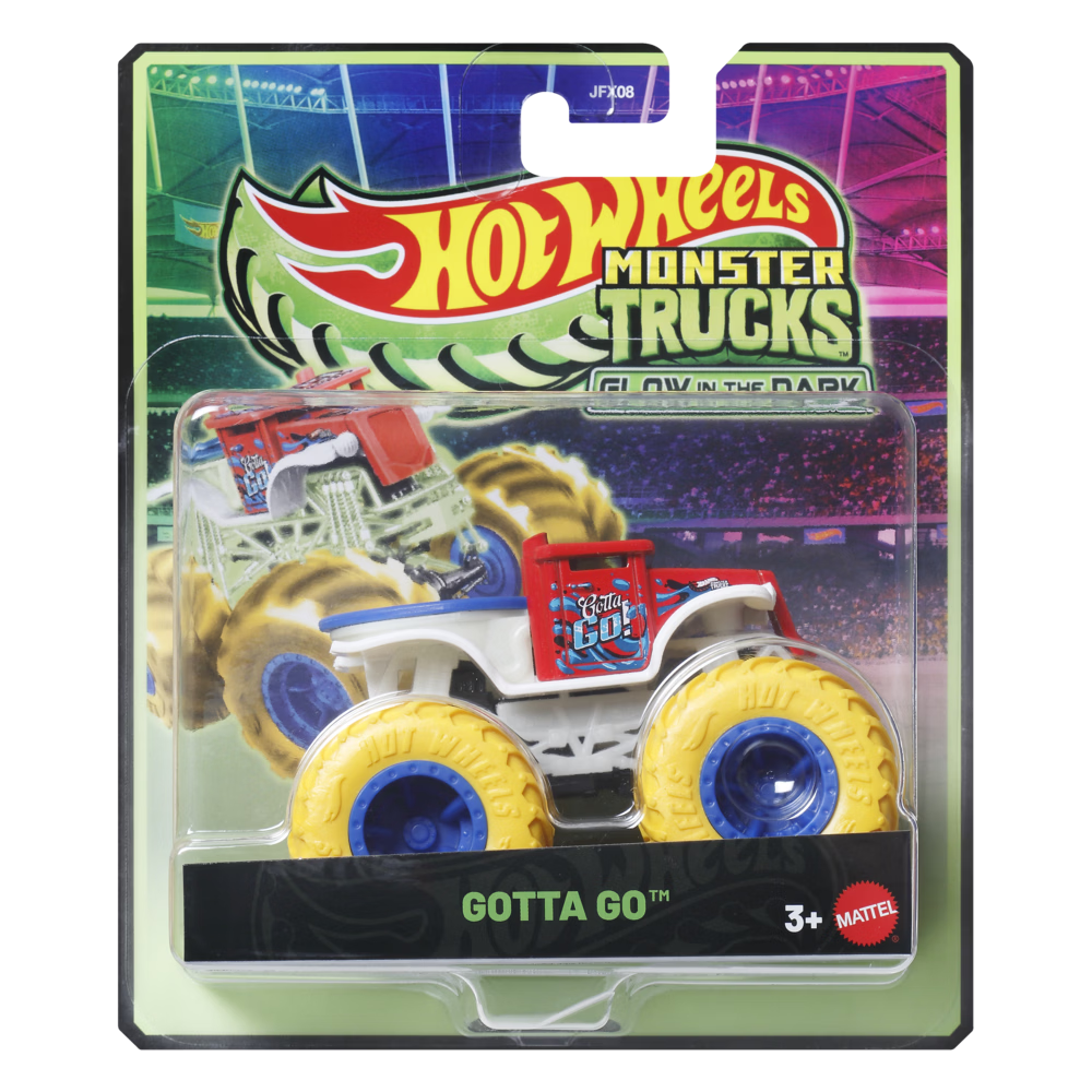 HOT WHEELS (Random Model) Boys' Small Car Birthday Gift - Wild Bigfoot Glow-in-the-Dark Series JFX08