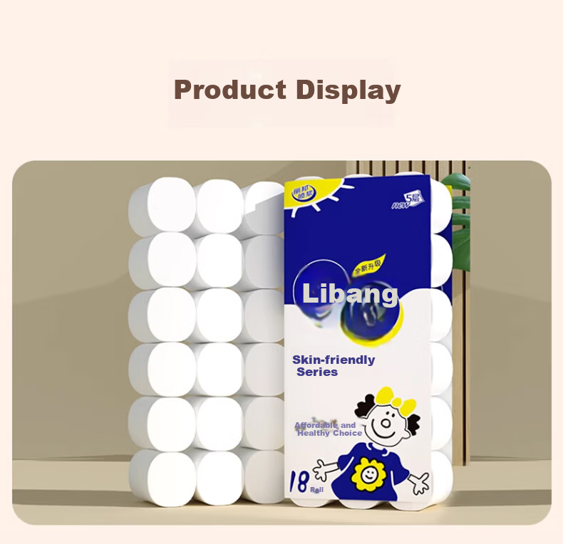 Libang 5-Ply Coreless Toilet Paper Rolls, 2000g x 2 Packs (8 lbs, 36 Rolls) 9
