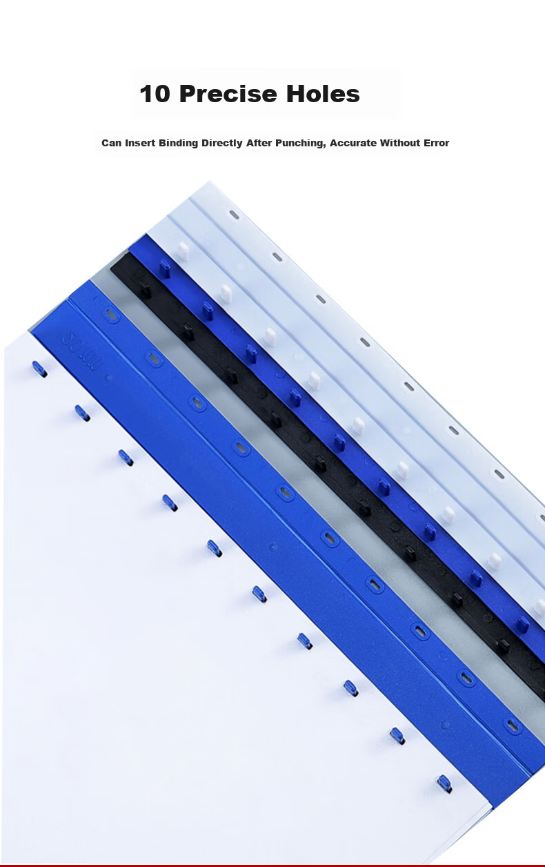 DOCON Comb Binding Strips 10-Hole Plastic Binding Strips 5mm White 100pcs/Box 4