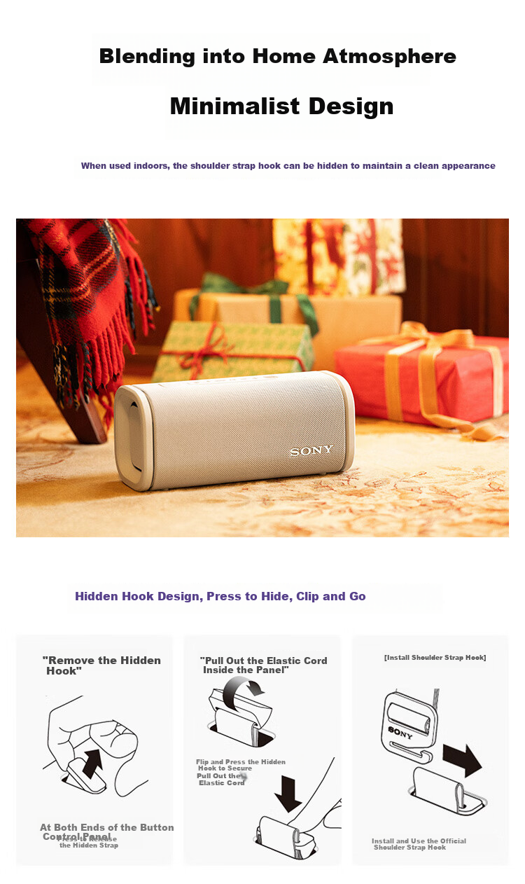 SONY ULT FIELD 5 Flagship Sound Portable Bluetooth Speaker Beige Gift New Arrival 9