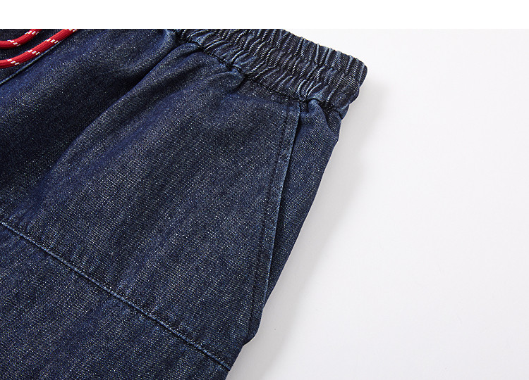 Demana [Cloud Soft Cotton Blend] Spring Korean Style Colorblock Drawstring Elastic Waist Petite Loose Women's Denim Midi Skirt 14