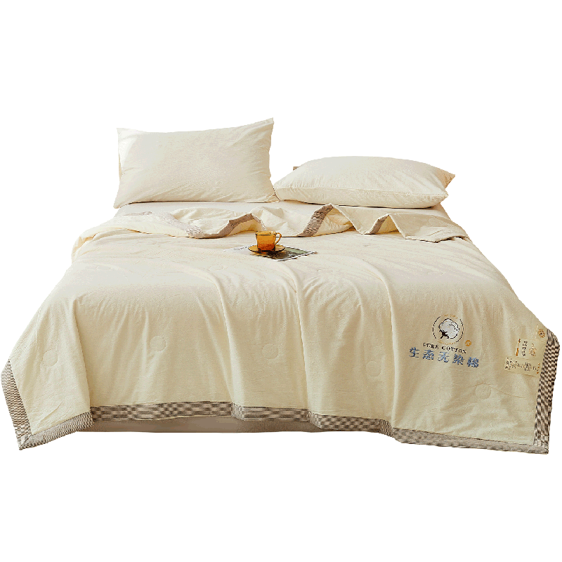 Hongdou A-Class Summer Cooling Quilt Air Conditioning Quilt 100% Cotton Summer Quilt Pure Cotton Thin Quilt Core 1*1.5m White