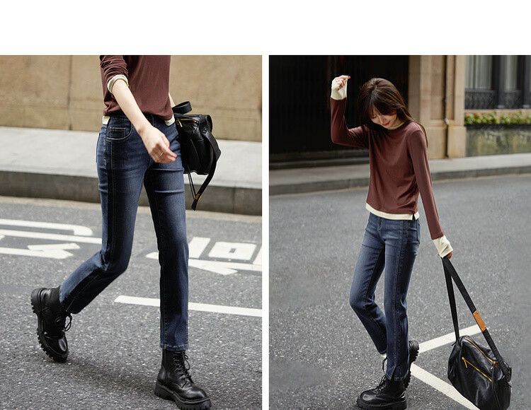 Mt Walking Leg Spirit Autumn Vintage Cloud Cotton Split Skinny Petite Women's Jeans 9