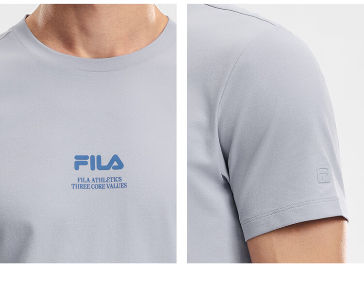 FILA Official Men's Knitted Short Sleeve Shirt 2026 Summer Fitness Sports Basic Moisture-Wicking Quick-Dry T-Shirt 45