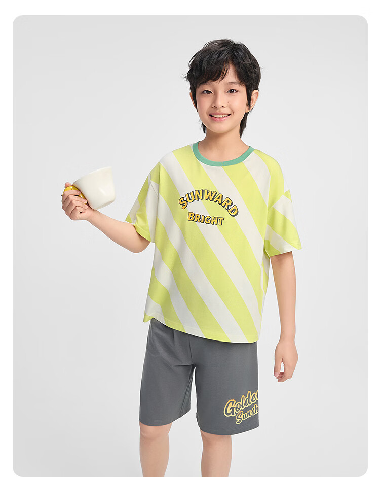Balabala [Naipupu IP] Children's Summer Pajama Set Girls Short Sleeve Antibacterial Homewear Air Conditioning Clothes 17