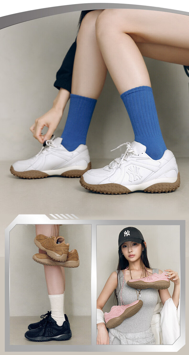 MLB KARINA Zhang Kangle Unisex Korean Style Retro Bean Thin Sole Shoes 3ASXT025N-50IVS-230 2