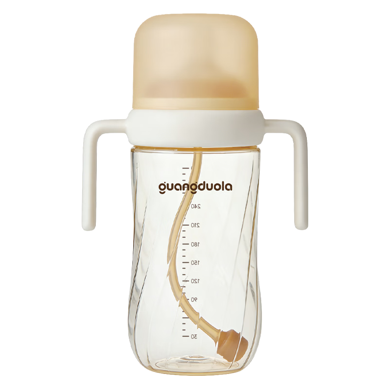 Guangduola Baby Bottle with Gravity Ball PPSU Anti-Colic Eccentric Simulated Breast Milk Bottle for 6-12 Months+ Babies