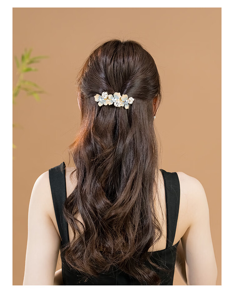 CHIMERA High-End Flower Hair Clip Half-Up Ponytail Spring Clip Hair Accessory for Women Birthday Gift 6