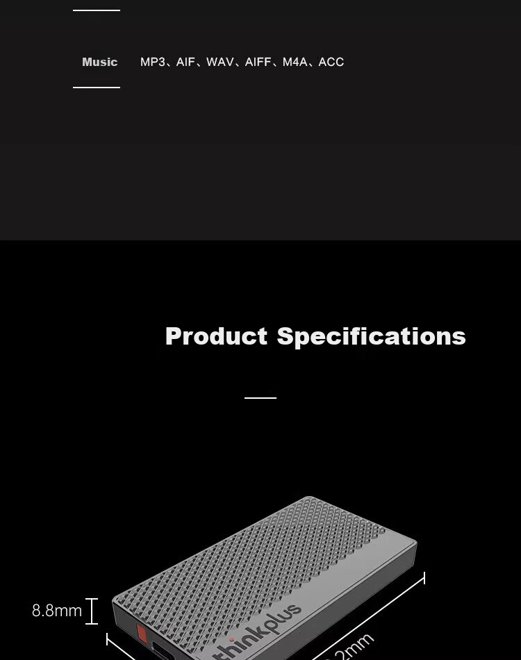 ThinkPlus Lenovo 512GB Portable SSD Type-C Mobile High-Speed External Hard Drive 550MB/s Compact Pebble PSSD 9