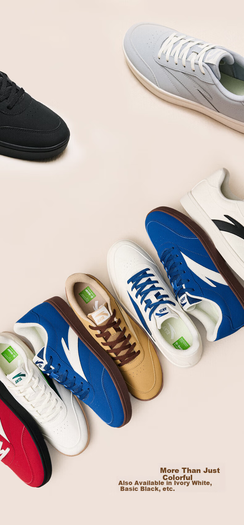 ANTA Vitality | Men's Skateboard Shoes, Classic Thin-Soled Low-Top Simple Commuter Skateboard Sneakers, Father's Day Gift 6