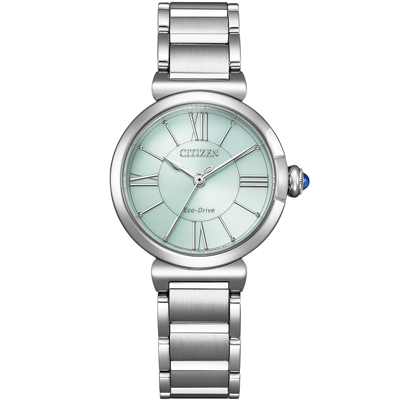 CITIZEN Women's Watch Japanese-Korean Style Small Bell Flower Eco-Drive Mother-of-Pearl Dial Steel Band Fashion Gift for Girlfriend EM1070-83L