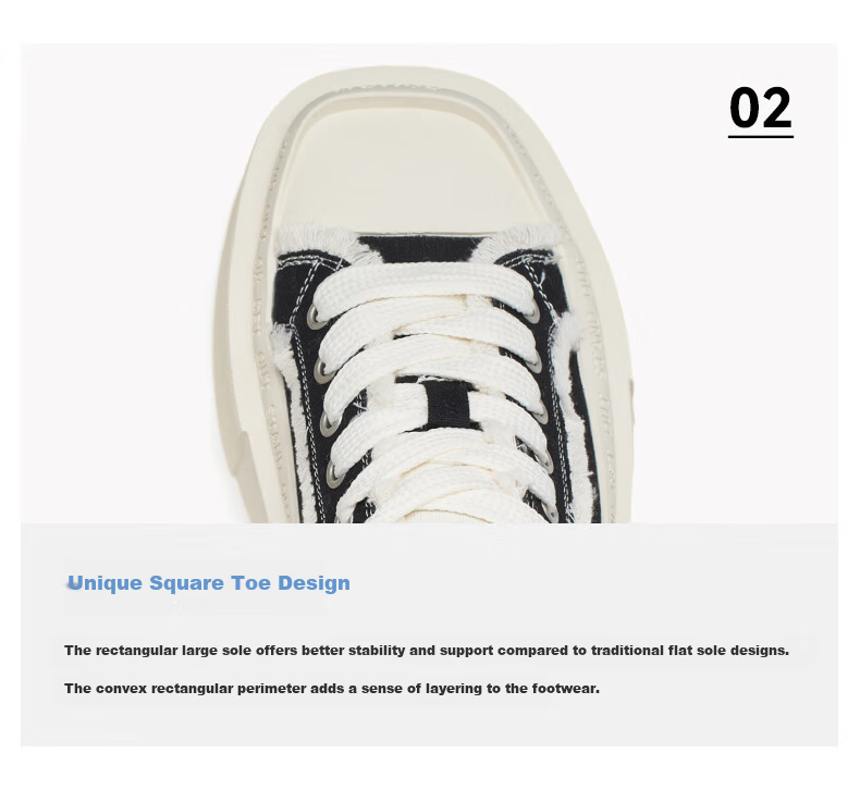 Gongji [Meng Ziyi Same Style] Casual Slip-On Thick Sole Sneakers Canvas Shoes for Women Off-White Size 35 5