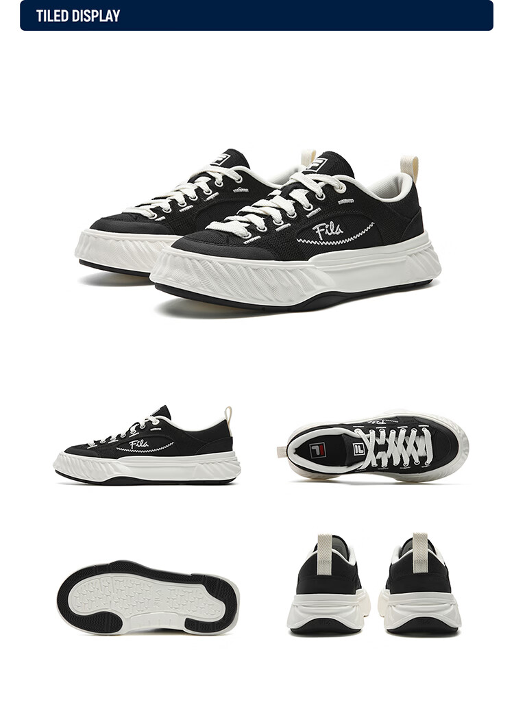FILA Official Men's Shoes FOSSO 1+ Canvas Mesh 2026 Summer Rock Hiking Shoes 1+ Fashionable Breathable Casual Shoes 38