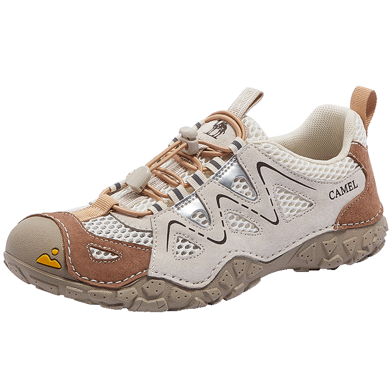 CAMEL Cute Ugly Style Women's Outdoor Mesh Splicing Thick Sole Casual Shoes L26M396026 Sand/Brown 39