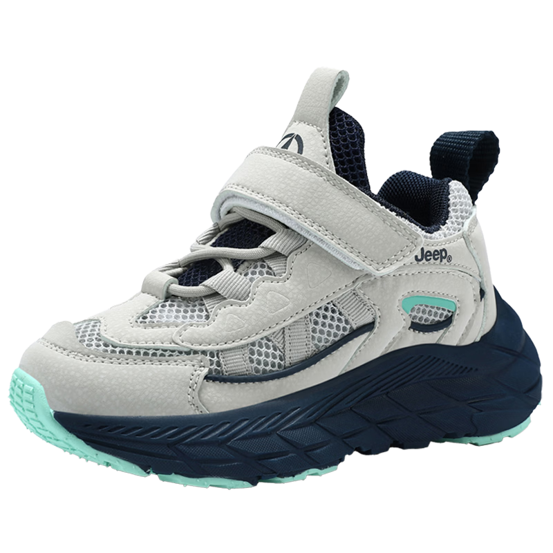 JEEP Kids Running Shoes Dad Sneakers Breathable Mesh Spring Summer New Unisex Children's Mesh Shoes Starry Blue Size 35