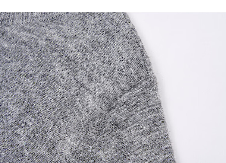 Demana Spring Sweet Crew Neck Shell Button Knit Sweater with Contrasting Lace Trim and Drawstring, Wool Blend 13