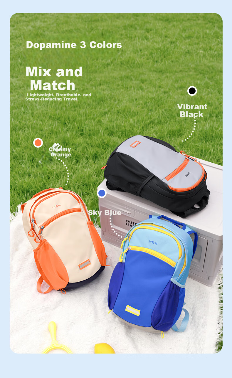 Vnine City Children's Backpack Ultra-Light Breathable School Bag for Boys and Girls Outdoor Study Travel Double Shoulder Bag 4