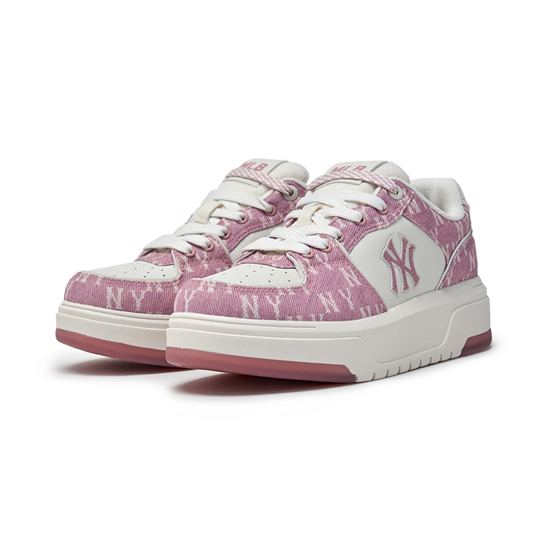 MLB Unisex Couple Thick Sole Vintage Pattern Sneakers 3ASXM016N-50PKS-255
