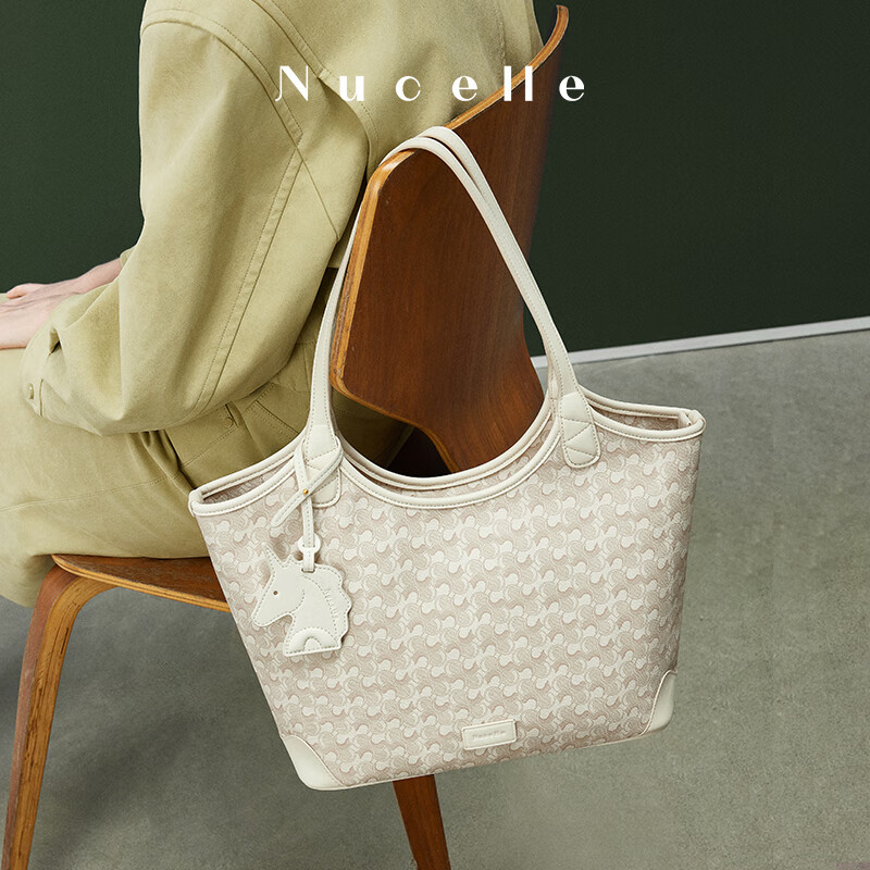 NUCELLE Wave Tote Bag, 2026 New Women's Handbag, Commuter Shoulder Bag for Women, Large Capacity Lightweight Laptop Bag, Birthday Gift