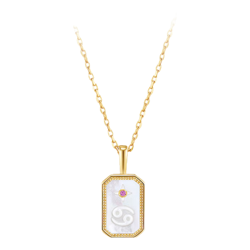 Arsis Embossed 12 Constellations Necklace, Original Design, Exquisite And Fashionable, Versatile, Birthday Gift for Girlfriend, Cancer Zodiac