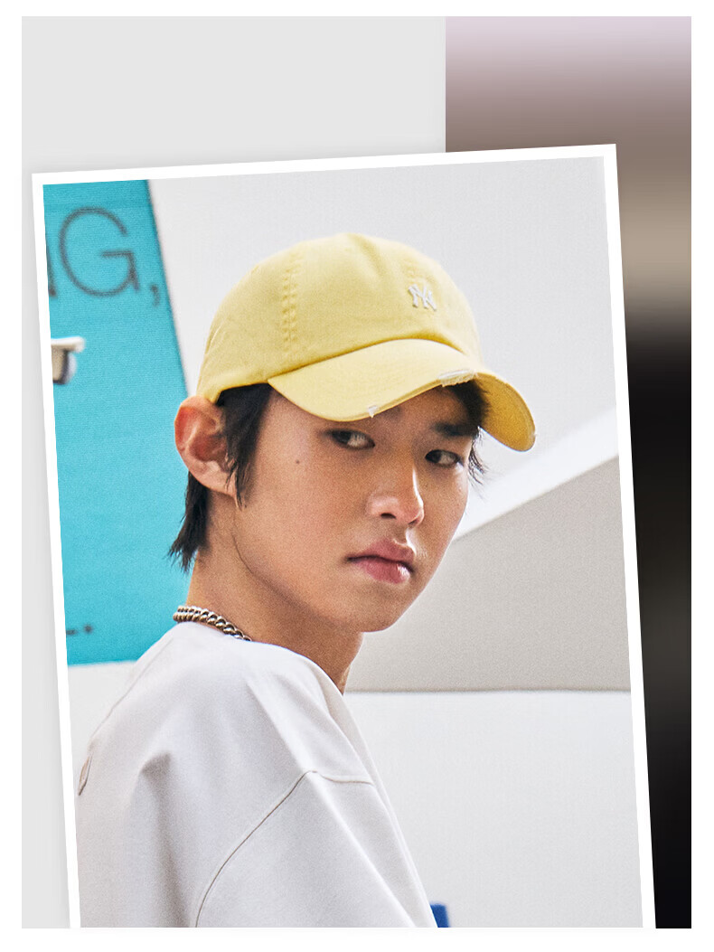 MLB Unisex Vintage Soft Top Baseball Cap 26 Spring New 3ACPB096N-07SBS-F Worn by Zhang Ruonan 17