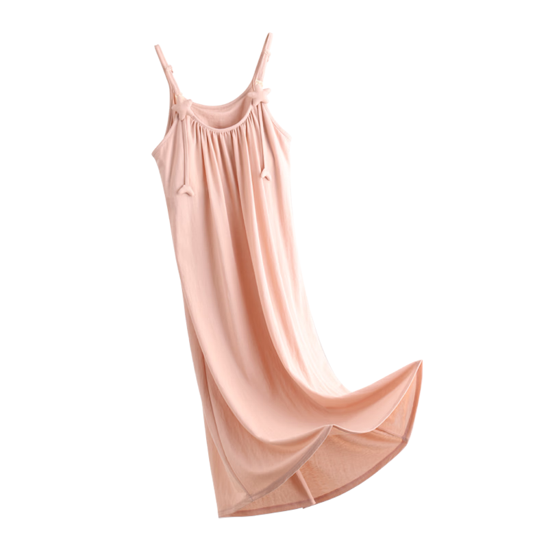Sidoo Maternity Nursing Nightgown Spring Summer Padded Camisole Sleepwear Loose Breastfeeding Dress Plus Size Pink XXL