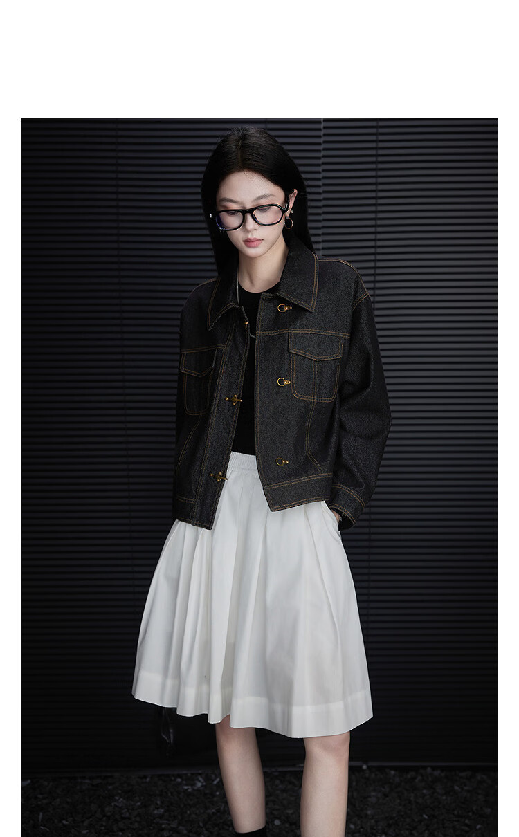 Demana [Yunxiang Pure Cotton] Spring Drawstring Elastic Waist Loose A-Line Umbrella Skirt Petite Loose Women's Half Skirt 10