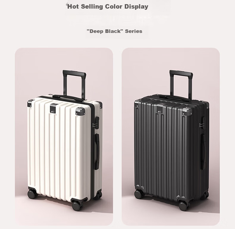 Warrior 26-inch Luggage Suitcase with 360-degree Spinner Wheels, Large Capacity Travel Trolley Case, Password Lock, White 13