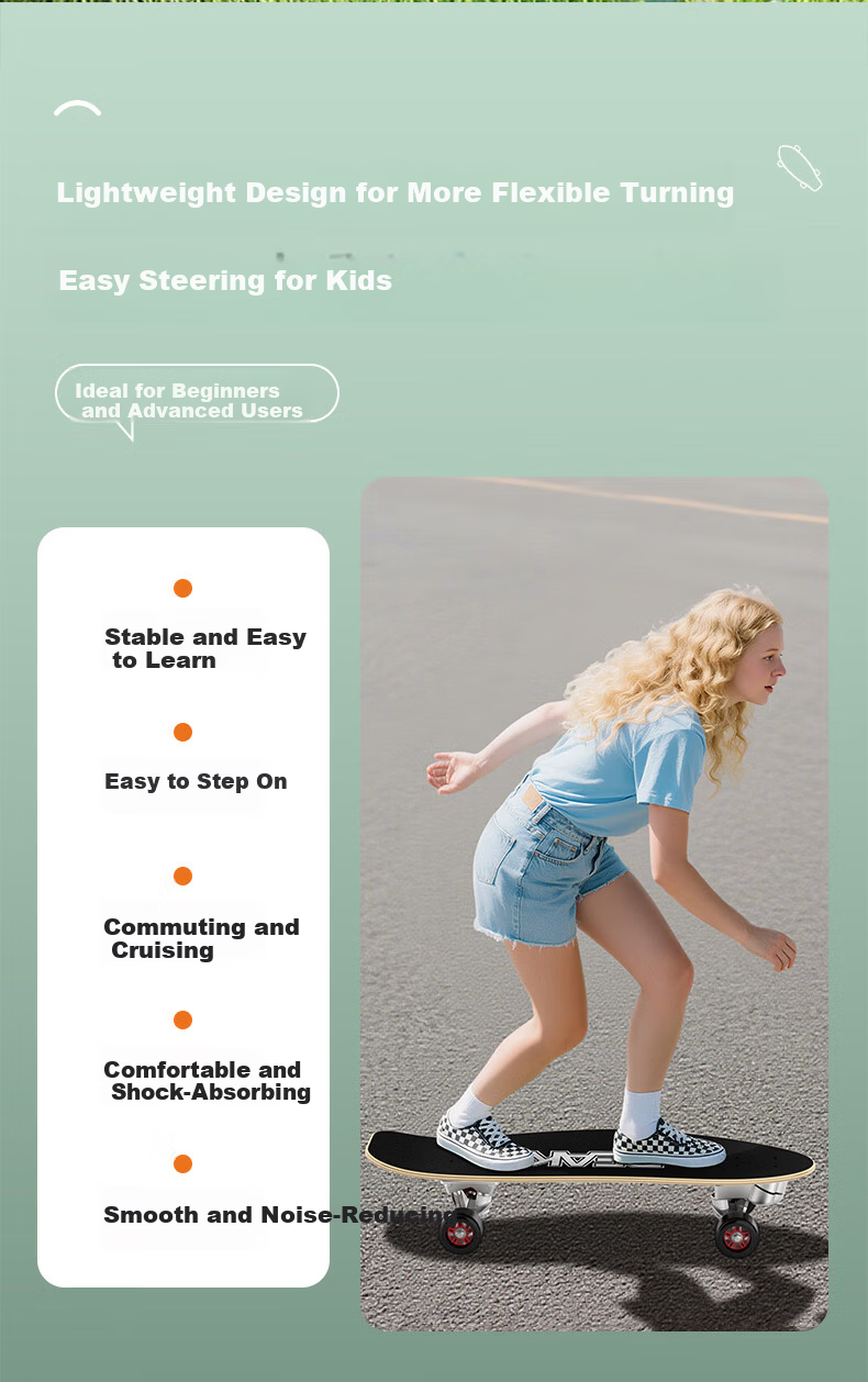 Peak Scooter 6-12 Years 18 Years Land Surfing Skateboard Beginner Entry-Level Professional Adult Sports 5