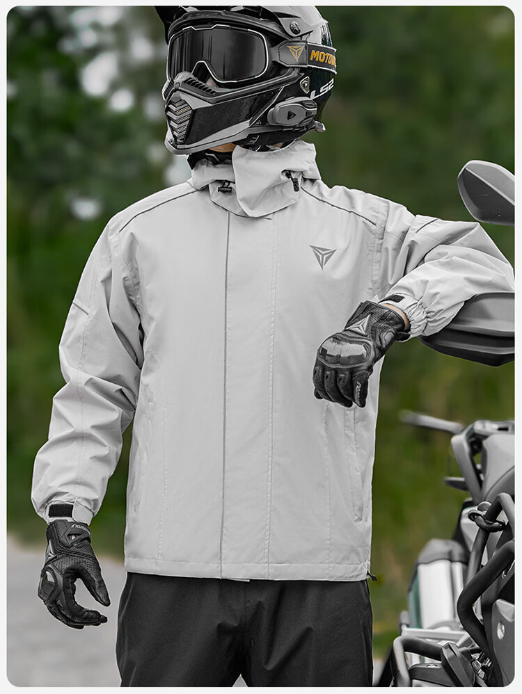 MOTOWOLF Motorcycle Riding Raincoat and Rain Pants Separate Heavy Rain Rider Rain Suit Set 17