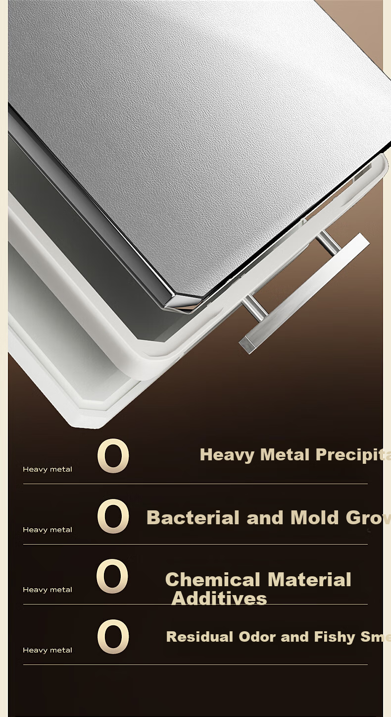 DUMIK 100% Pure Titanium Double-Sided Cutting Board Mold-Resistant Antibacterial Food-Grade Kitchen Knife Board Chopping Board Butcher Block 17